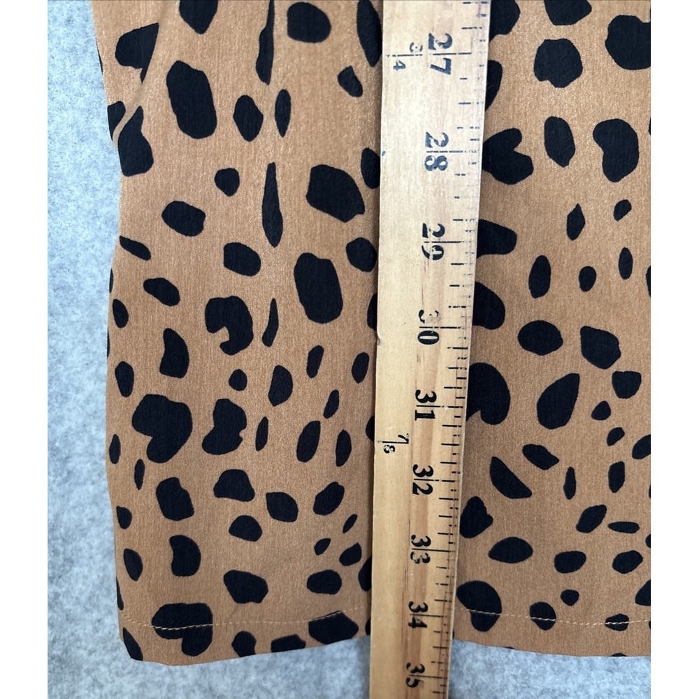 Lulu's Tan Cheetah Animal Print Wrap Midi Skirt Women's Small Tie Bow Waist - Picture 14 of 16